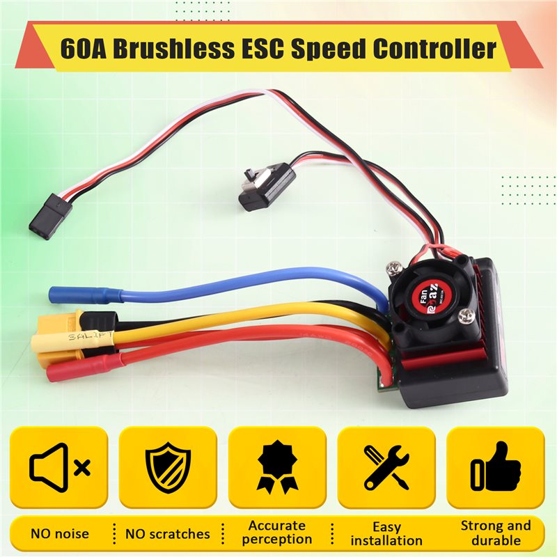 AINY-60A Brushless ESC Speed C - đánh giá và giá Rc Boat Brushless Motor