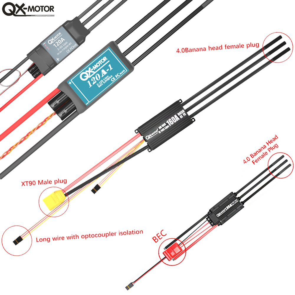 QX-MOTOR Brushless ESC series  - đánh giá và giá Rc Boat Brushless Motor