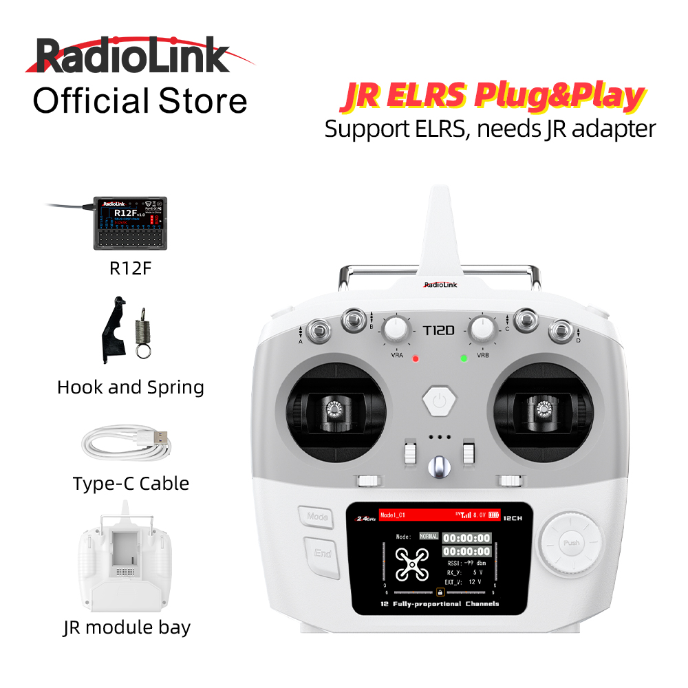 RadioLink T12D JR Module 12CH  - đánh giá và giá Drone Tech Rc