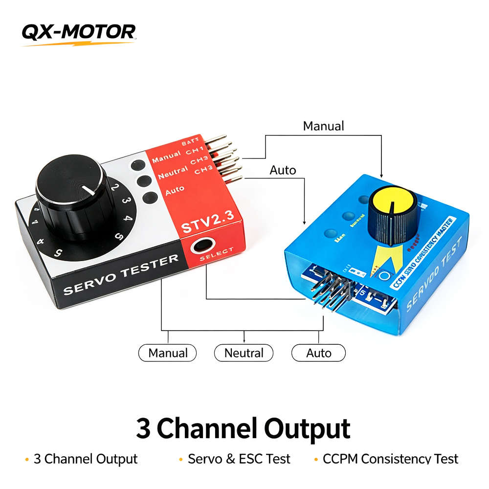 RC Servo Tester 3 Channel CCPM - đánh giá và giá Rc Car Servo